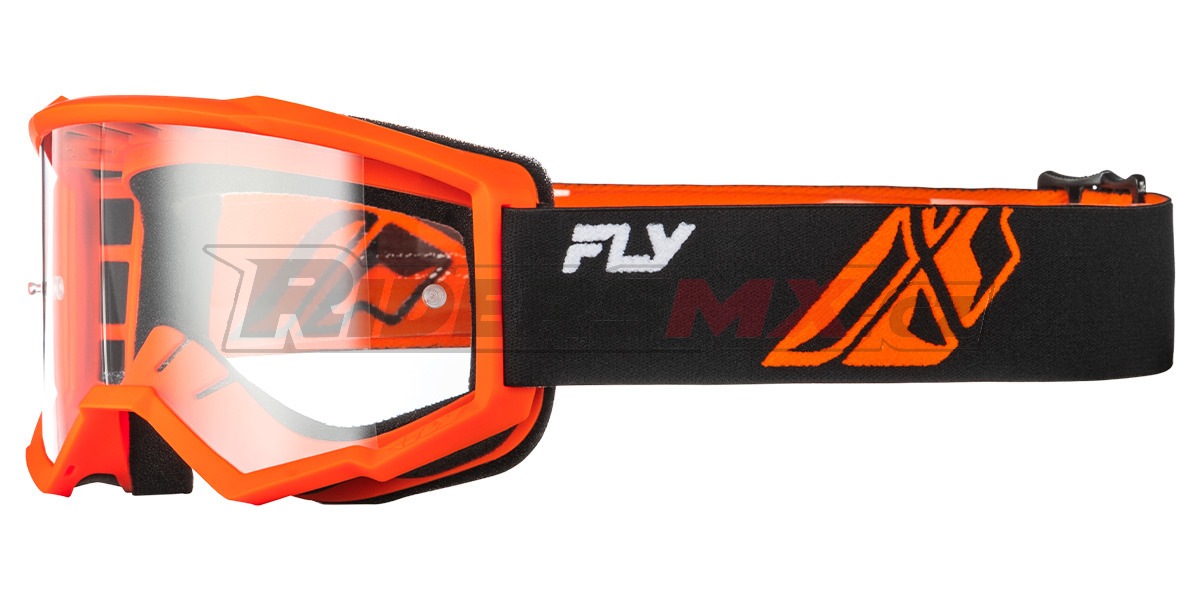 brýle FOCUS, FLY RACING - USA (černé/oranžové - čiré plexi)