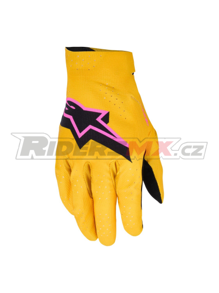 rukavice SUPERTECH MX, ALPINESTARS (zlatá/černá/růžová fluo) 2026