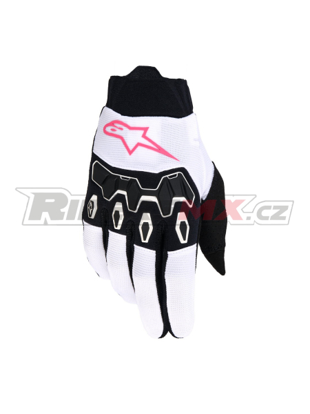 rukavice STELLA FULL BORE V2, ALPINESTARS, dámské (bílá/růžová fluo/černá) 2026