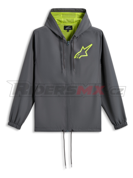 bunda SPEEDER CHROMIUM WINDBREAKER, ALPINESTARS (šedá/žlutá fluo)