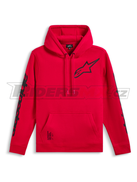 mikina TRIPLE HOODIE, ALPINESTARS (červená)