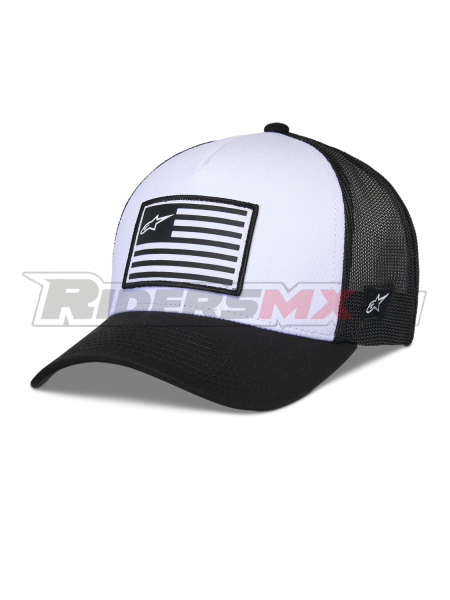 kšiltovka FLAG SNAP HAT, ALPINESTARS (bílá/černá)