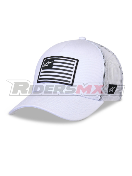 kšiltovka FLAG SNAP HAT, ALPINESTARS (bílá/bílá)