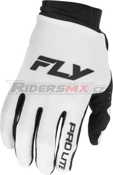 rukavice PRO LITE, FLY RACING - USA 2026 (bílá/černá)