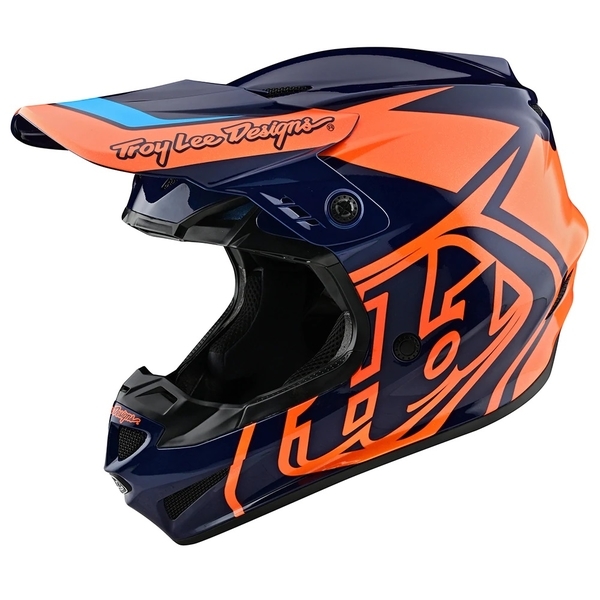MX helma TroyLeeDesigns GP Helmet Overload Navy Orange 2022