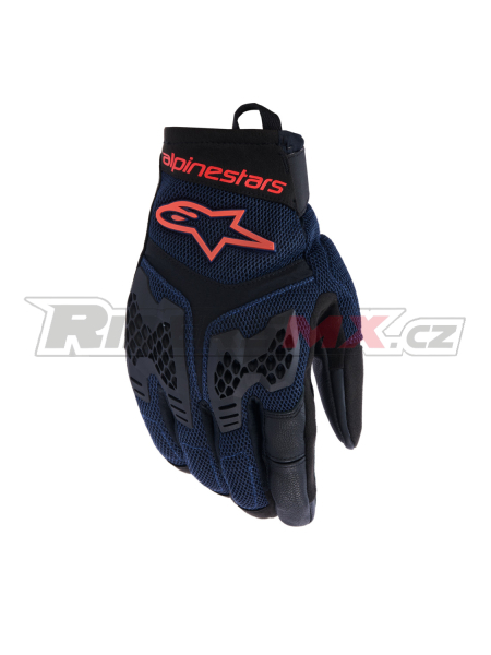 rukavice MANTI AIR, ALPINESTARS (tmavě modrá/červená fluo/černá) 2026