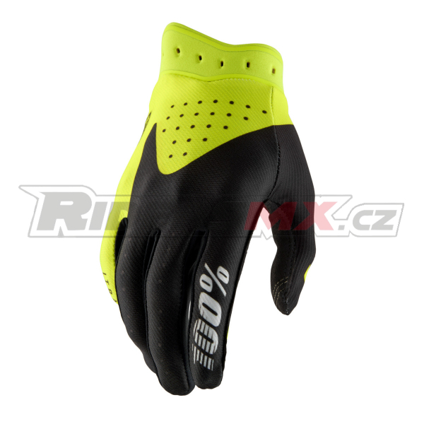 rukavice ITRACK, 100% - USA (černá/fluo žlutá)