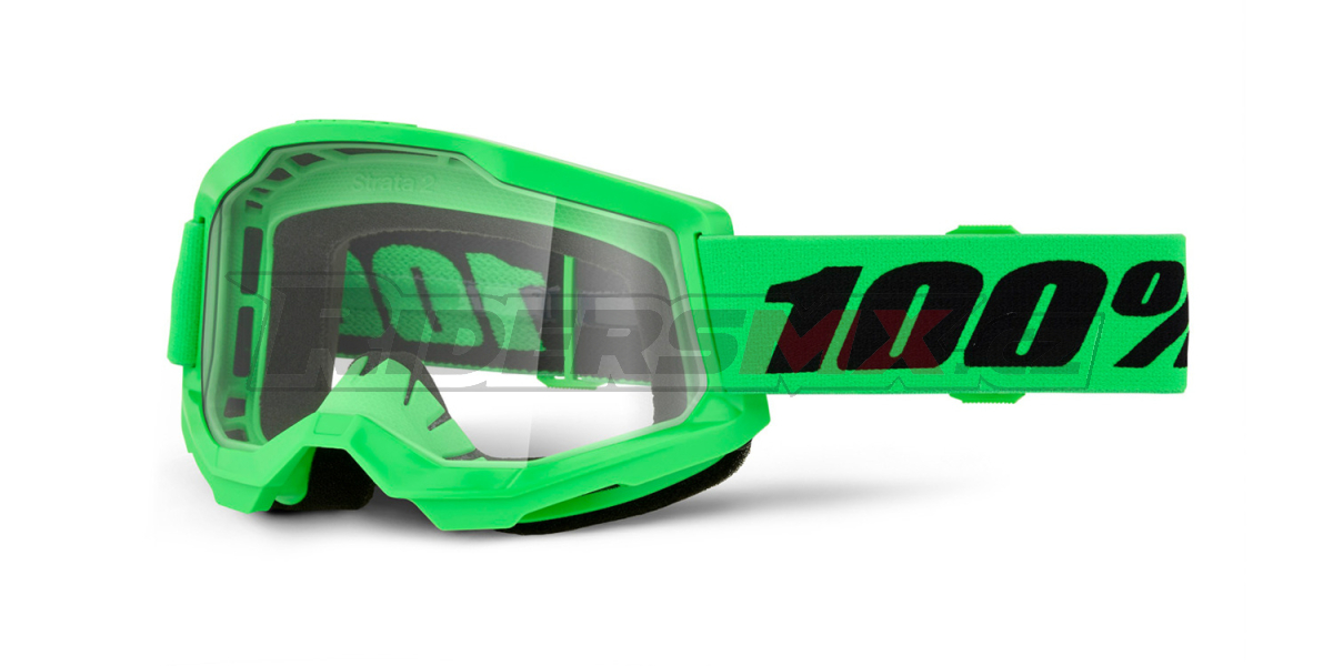 STRATA 2 NEW, 100% brýle neon zelené, čiré plexi