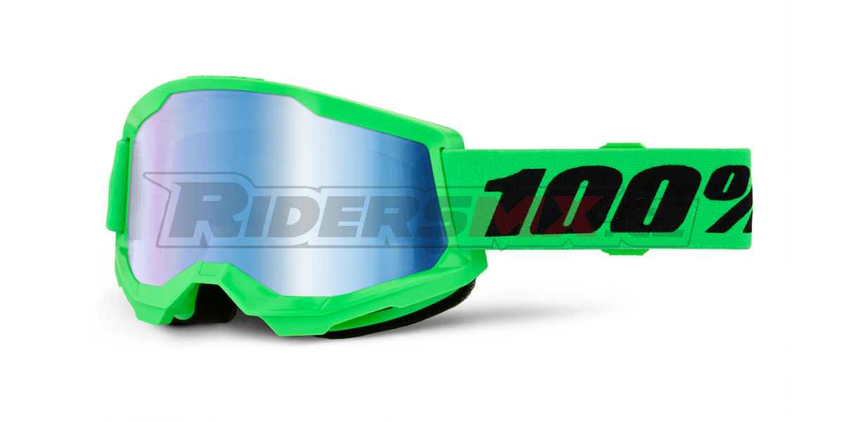 STRATA 2 NEW, 100% brýle neon zelené, modré plexi
