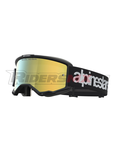 brýle VISION 5 HONE, ALPINESTARS (černá/bílá, zrcadlové zlaté plexi) 2027