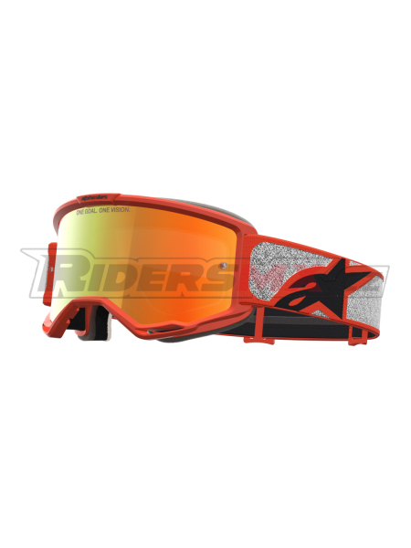 brýle VISION 5 RORA, ALPINESTARS (stříbrná/oranžová, zrcadlové červené plexi) 2027