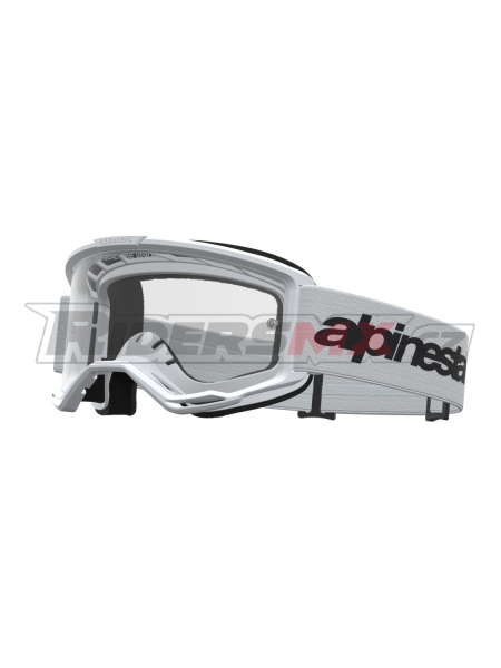 brýle VISION 3 WORDMARK, ALPINESTARS (bílá/černá, čiré plexi) 2027
