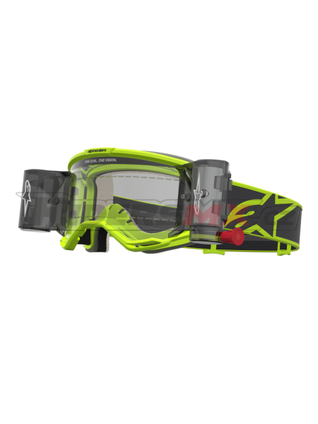 brýle VISION 5 RORA ROLL-OFF WIDE VISION, ALPINESTARS (žlutá fluo/černá, čiré plexi a roll-off systém) 2027