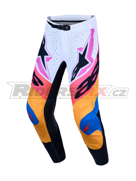 kalhoty SUPERTECH DYNA, ALPINESTARS (bílá/modrá/žlutá/černá/fialová) 2027