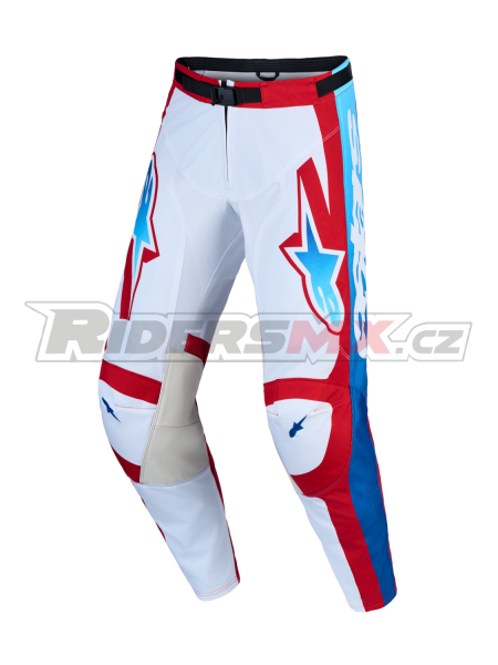 kalhoty RACER HUNT, ALPINESTARS (bílá/červená/modrá) 2027
