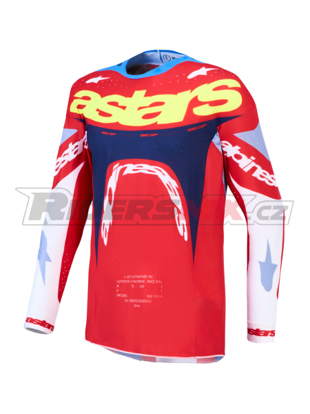 dres SUPERTECH DYNA, ALPINESTARS (červená/bílá/modrá/zelená/černá) 2027