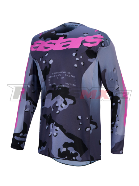 dres RACER LONE, ALPINESTARS (šedá camo/fialová) 2027