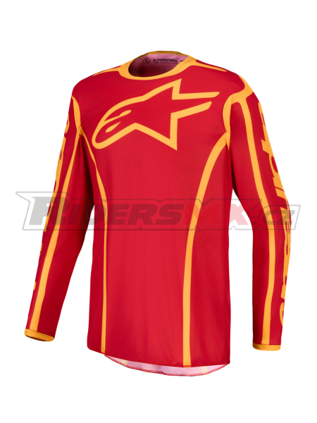 dres FLUID APEX V2, ALPINESTARS (červená/zlatá) 2027