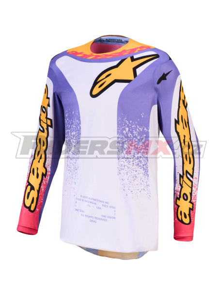 dres FLUID DRAG, ALPINESTARS (světle šedá/fialová/zlatá) 2027