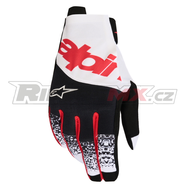 rukavice TECHSTAR, ALPINESTARS (černá/bílá/červená fluo) 2027