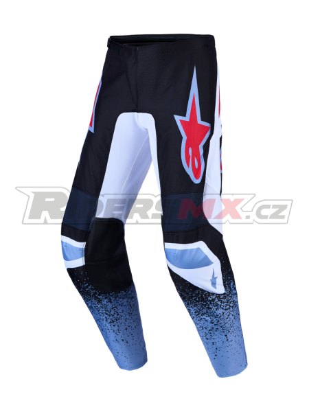 kalhoty FLUID DRAG, ALPINESTARS (černá/bílá/světle modrá/červená fluo) 2027