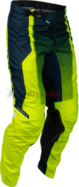 kalhoty KINETIC FADE, FLY RACING - USA (hi-vis/modrá/bílá)