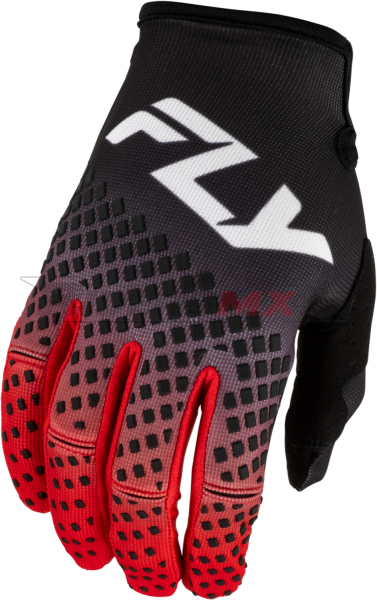 rukavice KINETIC FADE, FLY RACING - USA (černá/červená/bílá)