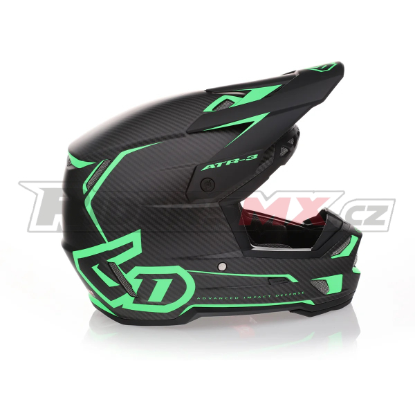 Mx Helma 6D Helmets ATR-3 Nova FIM 02 Matte Green Carbon