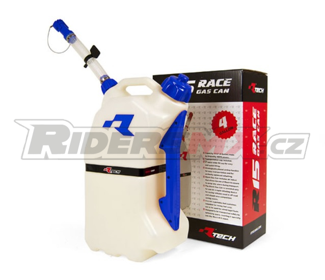 Kanystr na benzín RTECH GAS CAN LT 15 WITH FLEXIBLE HOSE SPOUT Blue