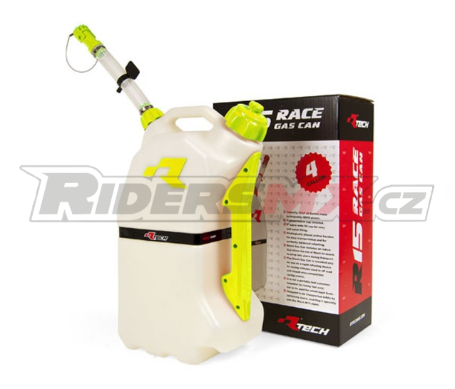 Kanystr na benzín RTECH GAS CAN LT 15 WITH FLEXIBLE HOSE SPOUT Yellow