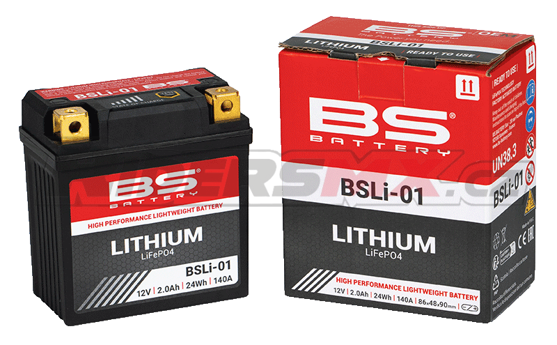 Motocyklová baterie BS-BATTERY Lithium LiFePO4 12,8V 2Ah (24Wh)