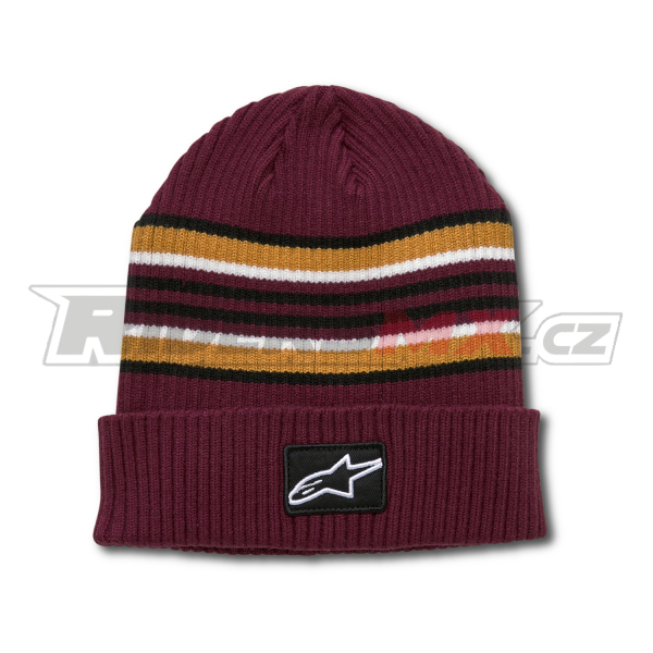 Pánský kulich Alpinestars Bolted Cuff Beanie Maroon