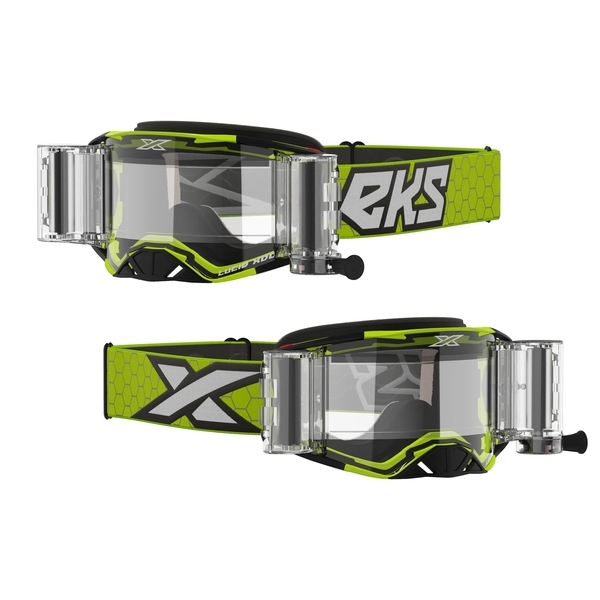 MX brýle s převíjením Eks Brand Lucid Race Pack Flo Yellow / Black Zip Off