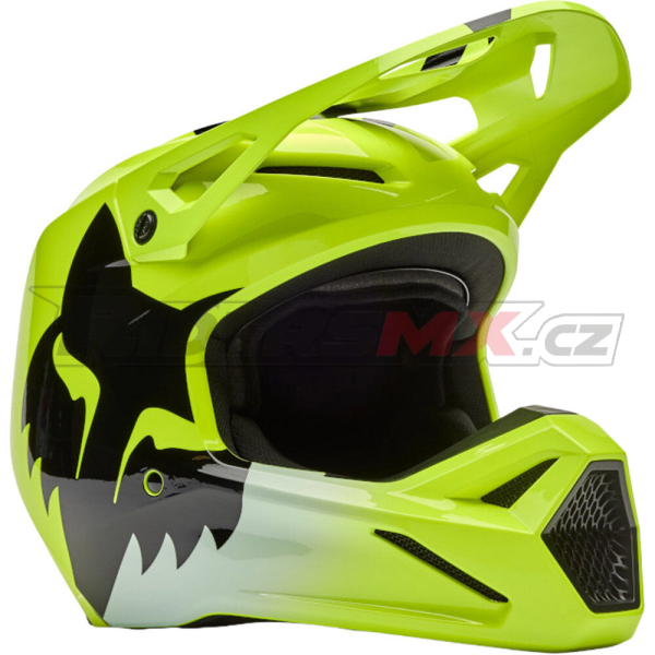 Mx Helma FOX V1 Shield Helmet Fluorescent Yellow 2026