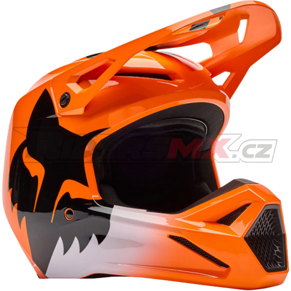 Mx Helma FOX V1 Shield Helmet Fluorescent Orange 2026