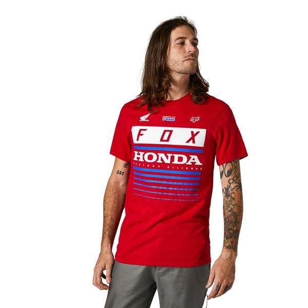 Pánské triko Fox Honda Hrc Ss Tee Flame Red