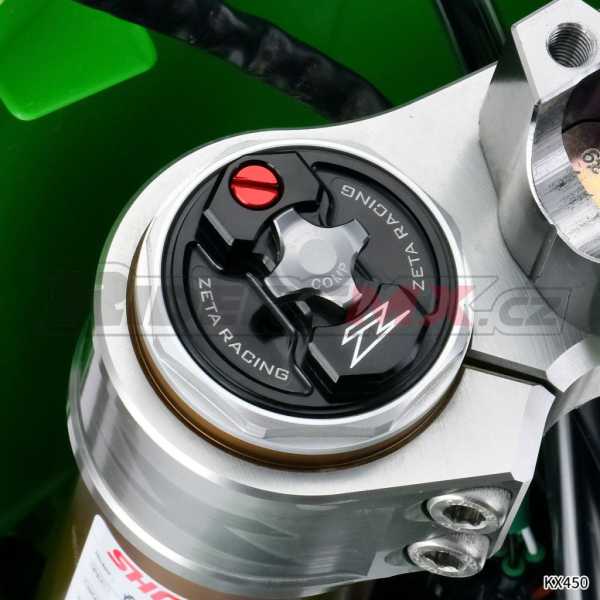 Krytky přední vidlice Zeta Black Showa AOS Honda CRF250R 18-26 CRF450 17-26 Kawasaki KX250F 25-26 KX450F 19-26 Suzuki RMZ450 18-26
