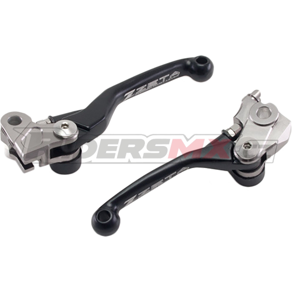 Výklopné páčky Zeta Pivot Lever Set FP Kawasaki KX250 21-24 KX450 19-23 Black